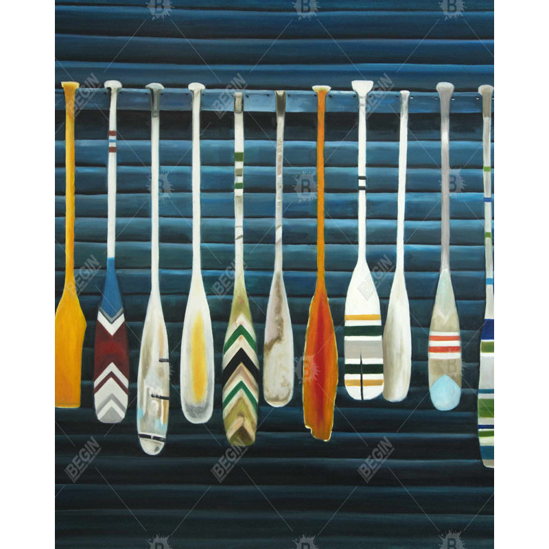 Paddles Print On Canvas, H 60 po x l 48 po