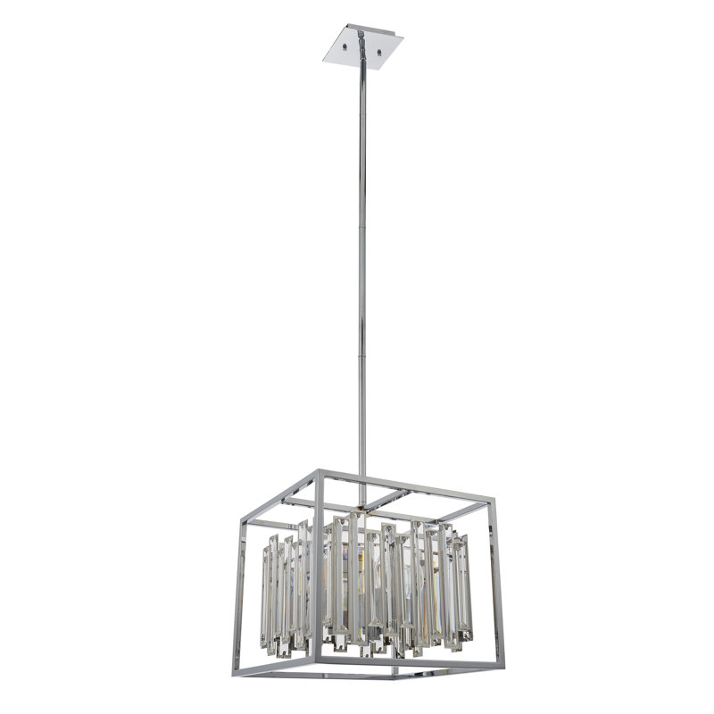 Abingdon 4 - Light Chrome Square/Rectangle Pendant