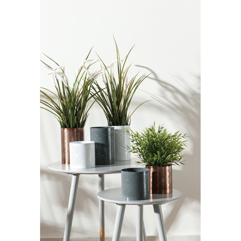 Stainless Steel Floor Votive Holder, Grey