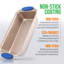 Moule à pain antiadhésif - Revêtement doré antiadhésif de luxe à l'intérieur et à l'extérieur avec poignées en silicone bleu, compatible avec les modèles: NCSBSG78, NCSBSG60, NCSBSG36 (or)