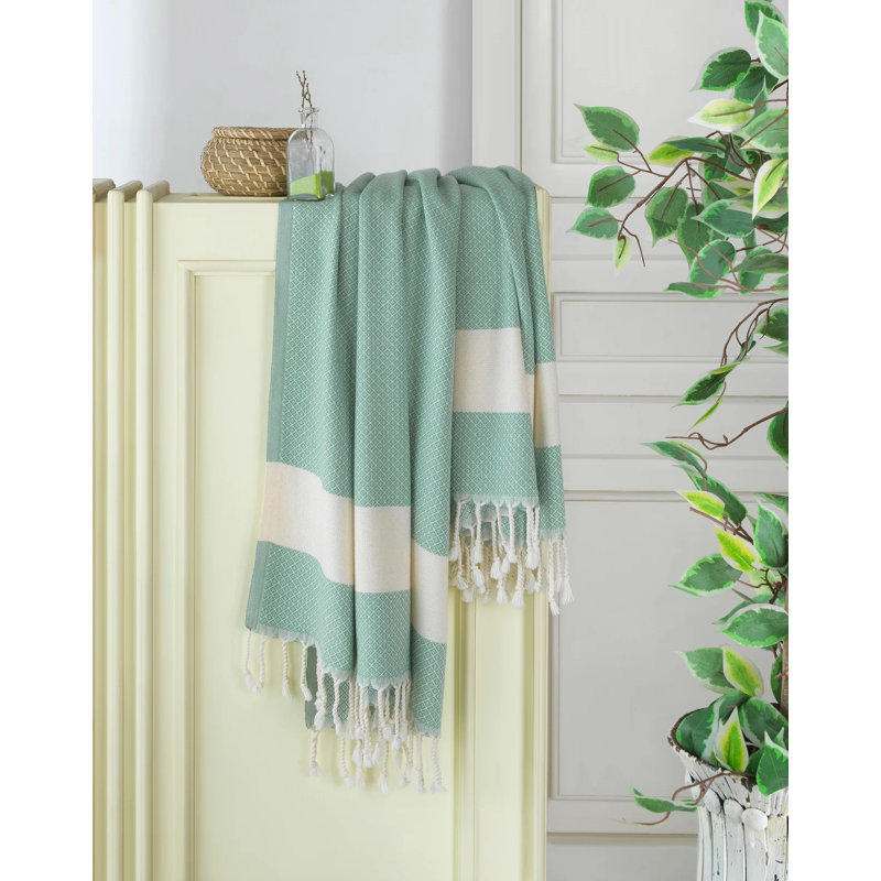 Paquet de 2 serviettes de plage turques 100% coton Peshtemal, Sarcelle
