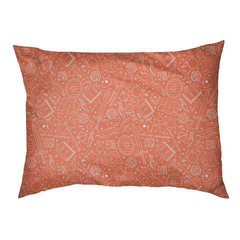Coussin Byrge, Orange / blanc, Grand (l 42,5 po x P 32,5 po x H 14 po)