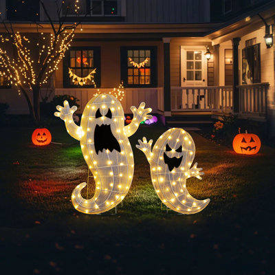 41.75" H Plug-In LED Ghost Family Standing Sign