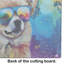 Grande planche à découper en verre Pomeranian Hippie Dawg