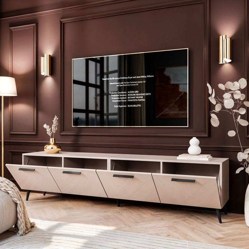 TV Stand for TVs up to 60", Cashmere/Black