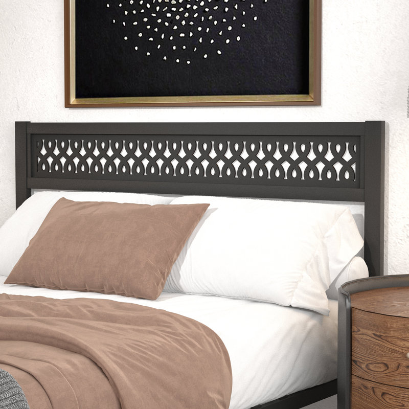 Charin Metal Platform Bed, Full, Black