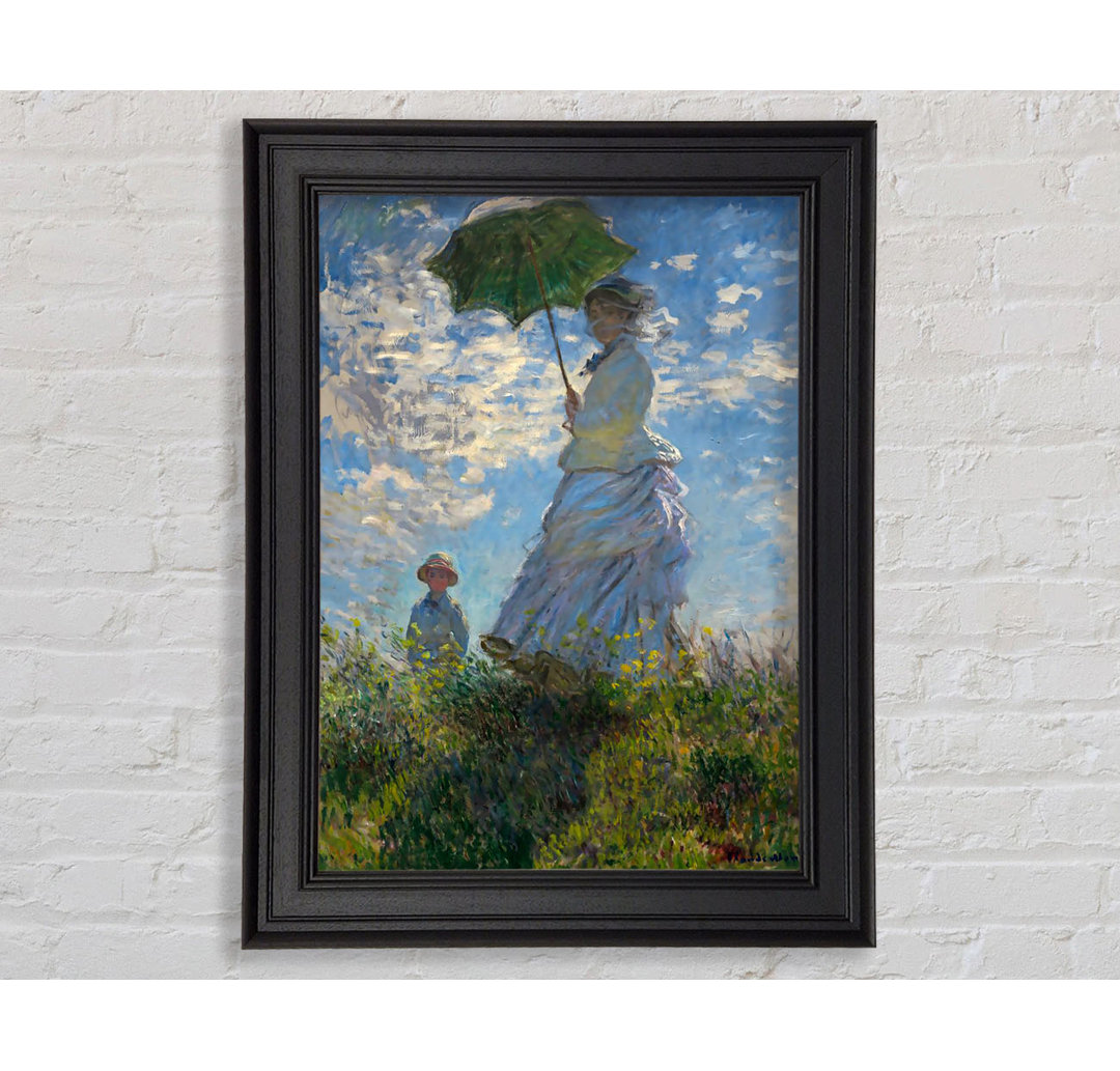 Monet Madame Monet und ihr Sohn Gerahmter Druck