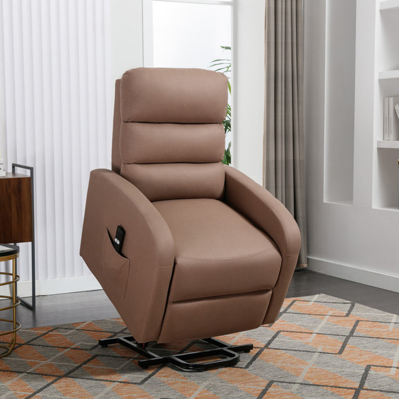 Harriett Upholstered Electric Rise Recliner, Mocha