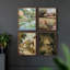«Vintage Landscape XCV III», ensemble de 4 encadrés-883237546