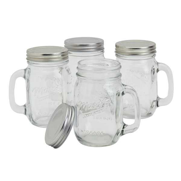 24 oz. Mason Jar Drinkware set of 6 with Burlap Sleeves & 12