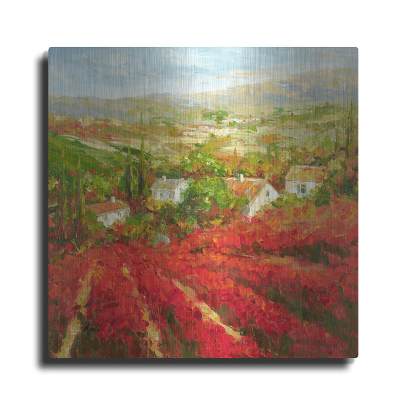 Bourgogne, par Marino, art mural en métal, H 36 po x l 36 po