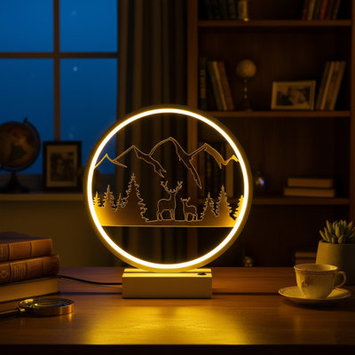 Lampe de table à DEL Selene Silhouette