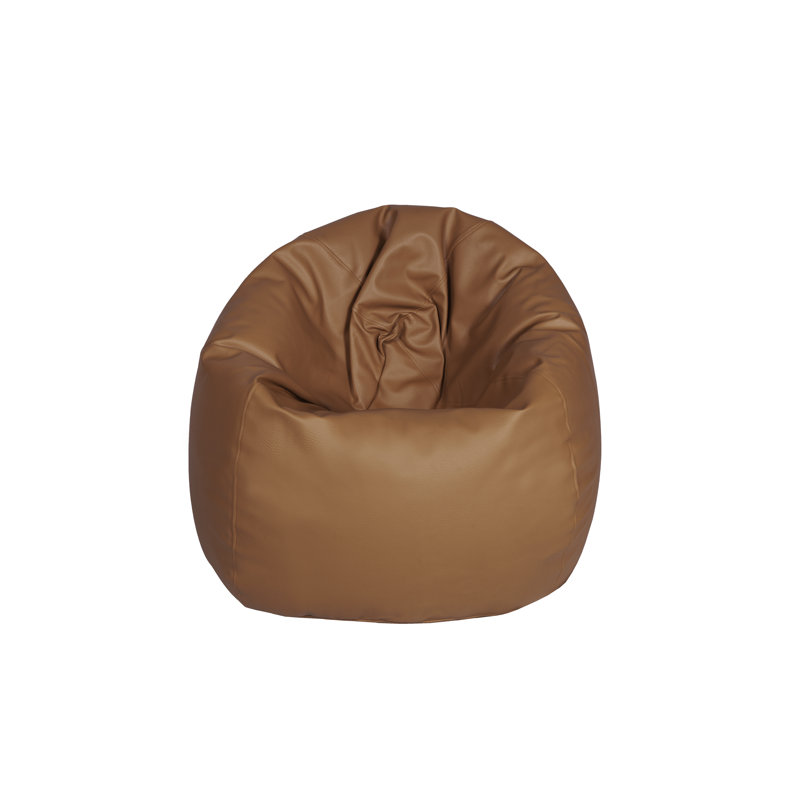 Fauteuil à billes Teardrop, Similicuir brun clair caramel