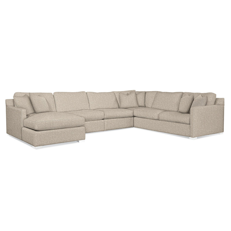 Bel-Air U-Sectional, Right Hand Facing, Frost White Finish, White Textured Performance; 0865-91