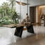 Erigone Solid Wood Double Pedestal Dining Table-302726083