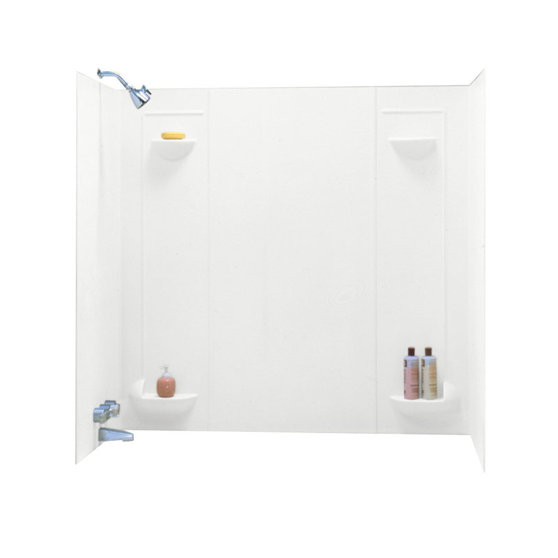 60 W 30 D 57 H Alcove Composite Wall, White