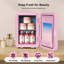 Mini Fridge 8L Car Refrigerator With LED Mirror, 3 Light Countertop Mini Fridge with Cooler & Warmer-135815544