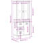 Nagel 80 cm W Highboard
