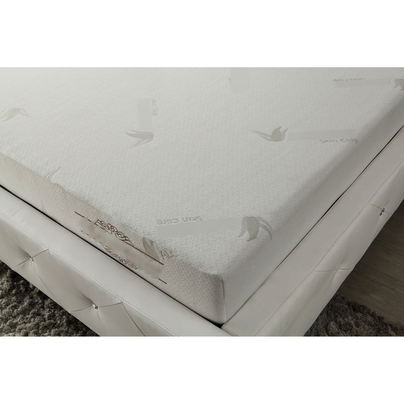 Twin Size 6 - Inch Memory Foam Mattress, 3 Layer Support, Aloe Cooled Knit Cover, Roll Compressed Foam, Treated Stretch In Box For Easy Setup
