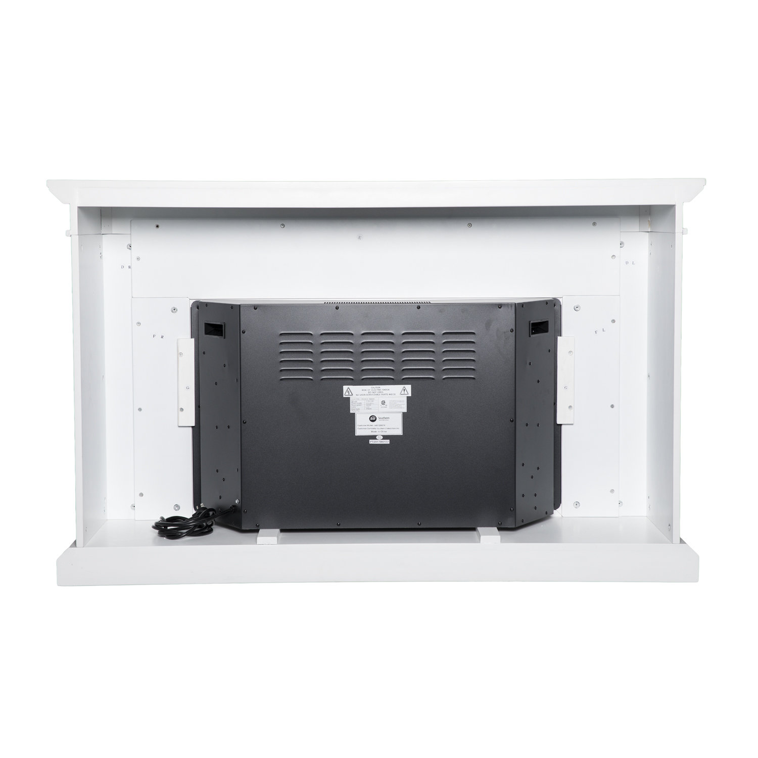 Burnell Electric Fireplace, White