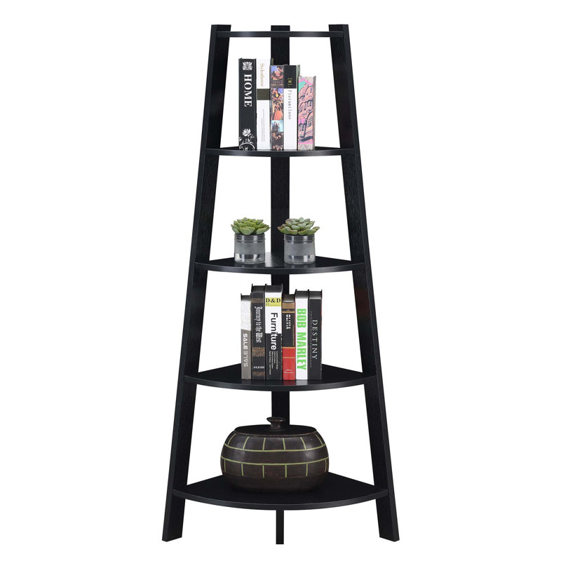 Haycraft Corner Bookcase, Black