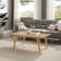 Corrigan Studio® Japandi Minimal Solid Wood Rectangle Coffee Table ...