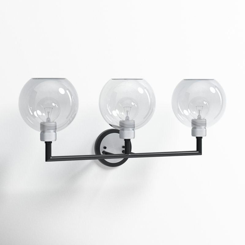 Davian 3 Light Transparent Dimmable Vanity Light