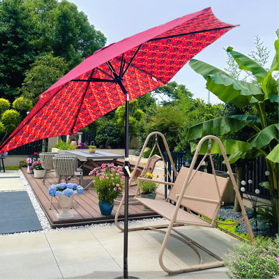 Parasol de jardin orange 9 pi