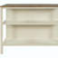 Îlot de cuisine en bois massif 45 po, table de préparation en bois d'hévéa avec 2 tablettes ouvertes pour petits espaces, noyer et blanc crème