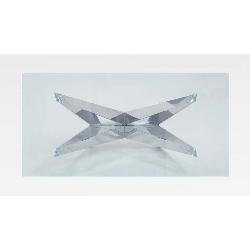 Willemijn Dining Table, Silver, 94" L x 46" W