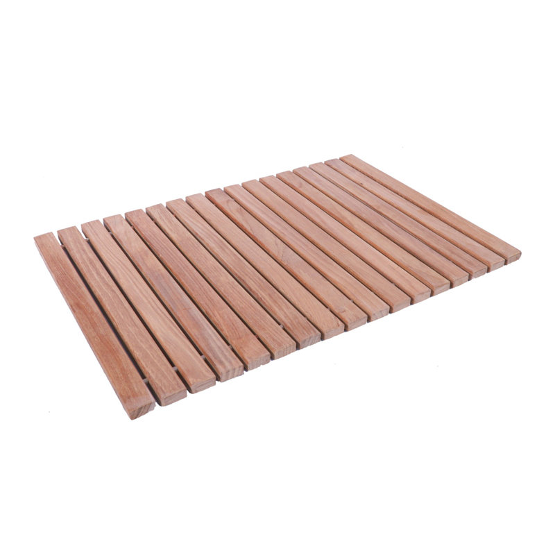 Idania Teak Non-Slip Bath Mat, Natural