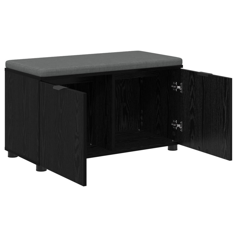 Storage Bench, Black Oak, 46cm H x 80cm W x 38cm D