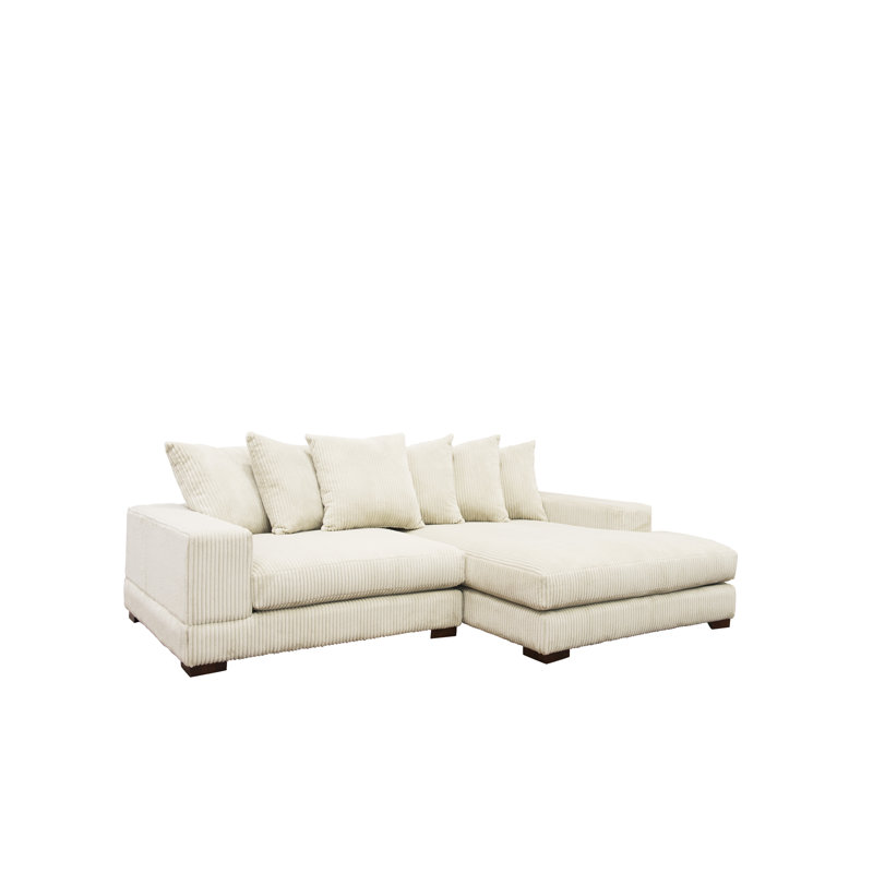Luxe 108" Corduroy Sectional, Beige