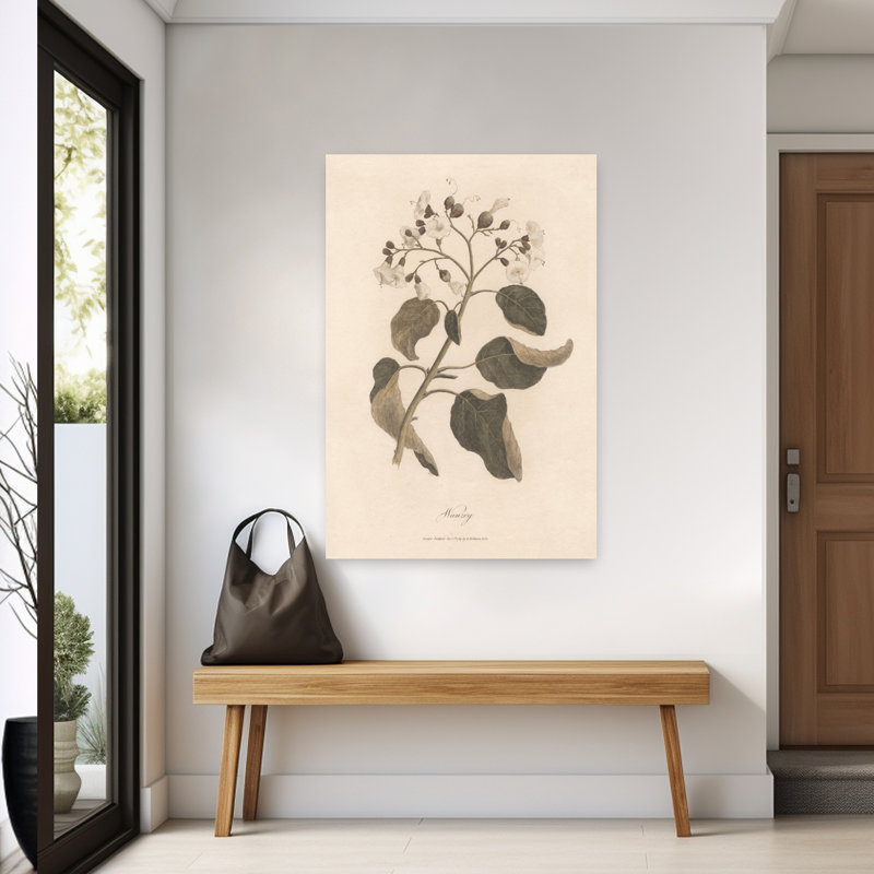 Art contemporain rétro, art floral rétro, H 60 po x l 40 po