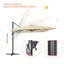 Parasol rectangulaire en porte-à-faux 11,5 pi x 9 pi-66642238