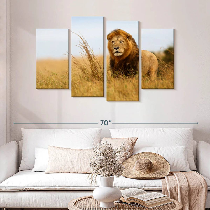 Lion safari Brampt, H 32 po x l 52 po