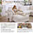 137.7" Teddy Modular Sofa Oversized Seating Cloud Couch 3-Seater Sofa with 2 Movable Ottoman and 2 Built-in Storage Side Table-424372981-424372980