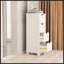 Armoire de rangement autoportante blanche à 4 tiroirs