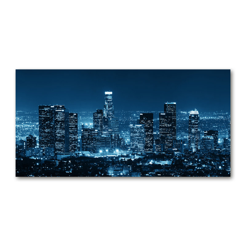 Los Angeles by Night 1 Piece Wrapped Canvas Wall Art