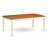 9 Piece Dining Room Table Set Includes a Rectangle Kitchen Table with Butterfly Leaf and 8 Dining Chairs, 42x78 Inch, Buttermilk & Cherry-894044159-862680906