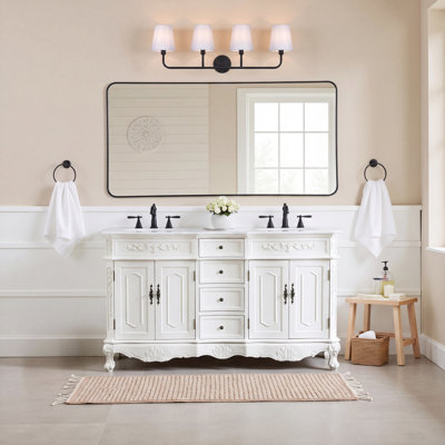Lunette 60'' Double Bathroom Vanity with Top