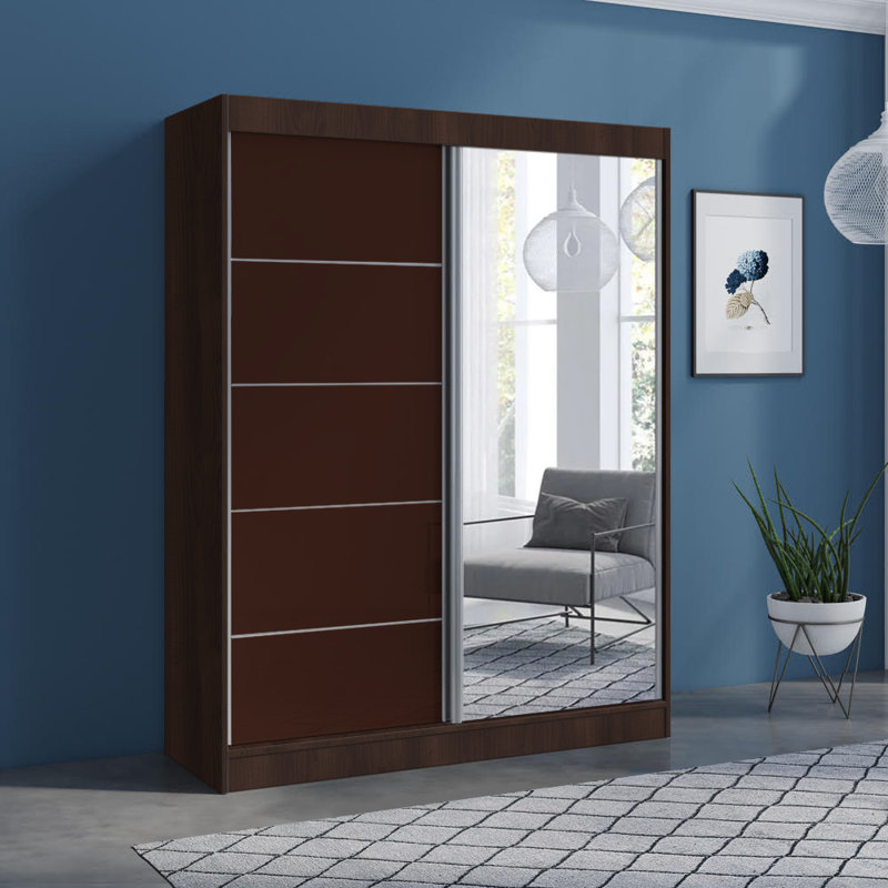 Armoire Charlisha, H 80 po x l 59 po x P 25,5 po, Brun
