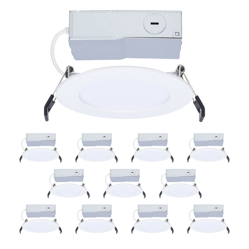 Ampoule DEL ronde Slimfit Performer Series 9 W, 10 cm (4 po), IRC 90, température de couleur 27/30/35/40/50 °C, blanc plat, gradation, entrée 120 V. Commande par multiples de 12.