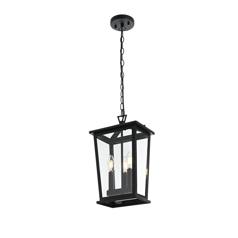 Luminaire suspendu d'extérieur 8,5 pouces Nevis Jamila, 3 lumières, H 15,5 po x l 7 po x P 7 po