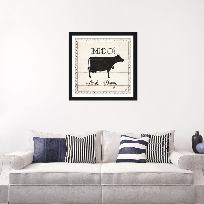 « country pensées vi », impression sur toile, H 16 po x l 16 po x P 1 po, Papier d'art encadré noir, Blanc