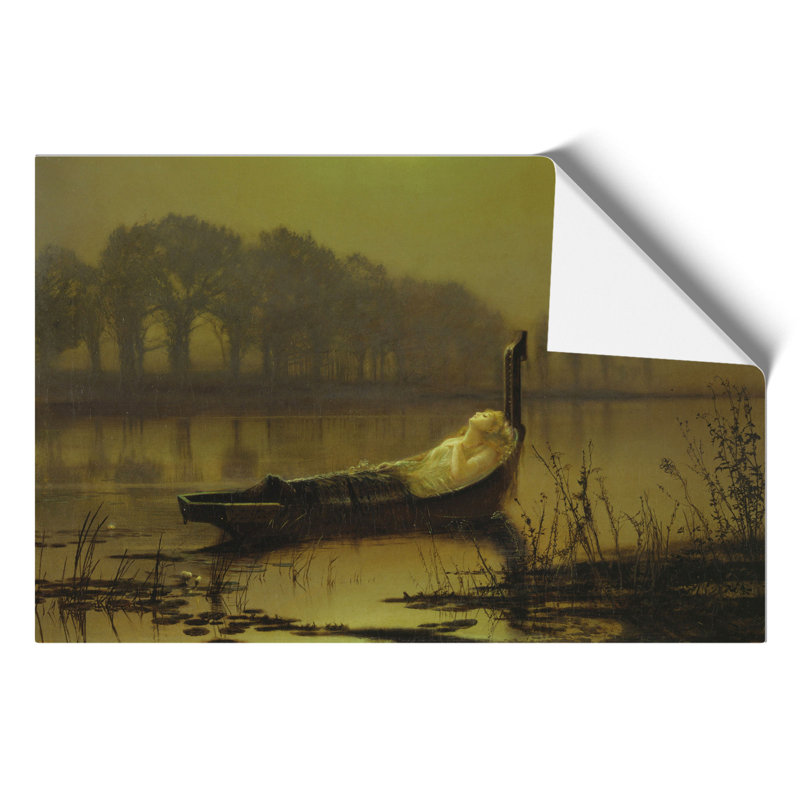 The Lady Of Shalott by John Atkinson Grimshaw - No Frame Painting, 30cm H x 42cm W x 0.1cm D