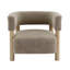 Fauteuil d'appoint rembourré avec pieds en bois d'hévéa Lejon-112296354-112296352
