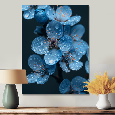  «Cherry Blossom Raindrop Reflections - Cherry Blossom Wall Art Living Room»