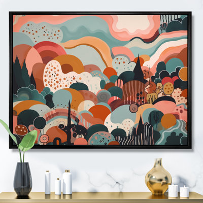 «Pink Green Minimalims Explosion I» sur toile