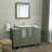 Brescia 54" Single Sink Freestanding Bathroom Vanity with Ceramic Top and Matching Mirror-107174064